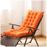 DAIHAN Liegenauflage, Gartenliege Auflage, Deckchair Auflage, Dick Garten Liege Stuhl Polster, Anti-Rutsch Kissen Für Gartenliegen Sonnenliege Liegestuhl,Orange,125x48x8cm