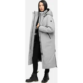 Navahoo Damen, Mantel mit magnetischer Abdeckleiste und Rucksackträgern warme Winterjacke Schneewächter 14 Grey Gr. L (40), grau, Obermaterial: 100% Polyester. Innenfutter: 100% Polyester. Wattierung: 100% Polyester.