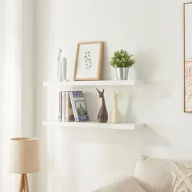 [en.casa] Wandregal 80 x 20 x 4 cm Weiß