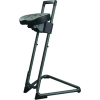 Stier Stehhilfe mit Stahlgestell schwarz Sitzhöhe 600-850 mm PU-Sitz
