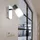 GLOBO Wandstrahler (1x LED 5W) Alabaster, Nickel matt Chrom, 15,5x8x13 cm