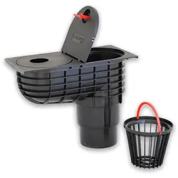 Regenablauf Q3, Regenwasserkasten, braun