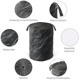 Sanilo Wäschekorb »Granit« kräftige Farben, samtweiche Oberfläche, mit Deckel schwarz