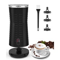 Morpilot Milchaufschäumer, 4 in 1 Elektrische Milchaufschäumer | Heißer & Kalter Milchaufschäumer | Automatischer Milchdampfer 240ml 400W Strix Temperaturregelung Leiser Betrieb für Kaffee Cappuccino