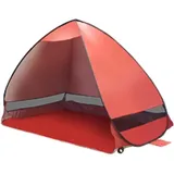 2-3 Person Instant Pop Up Automatisches Strandzelt, Camping Zelt, mit UV Schutz, Zelt Strandzelt, für Camping Garten Familien Picknick Strand, mit Tragetasche,130 x 120 x 200 cm (Rot)