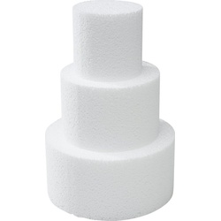 Styropor-Figur Styroporform Torte, 3 Teile weiß