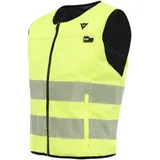 Dainese Protektorenweste Smart D-Air® Hi-Vis Airbag Weste, Wasserdicht Atmungsaktiv belüftet protektoren abriebfest reißfest wa gelb XS