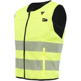 Dainese Protektorenweste Smart D-Air® Hi-Vis Airbag Weste, Wasserdicht Atmungsaktiv belüftet protektoren abriebfest reißfest wa gelb XS