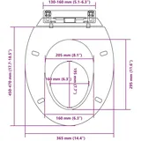 vidaXL Toilettensitz mit Absenkautomatik Weiß