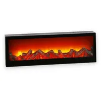 Meinposten Dekokamin LED Kamin Feuer Elektrokamin Wandkamin Kaminfeuer Batterie 60x20 cm (1-St)