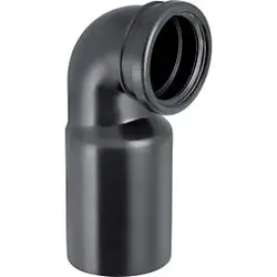 Geberit Pe Anschlussbogen 366925161 DN 90/90, 90Grad, PE-HD, für Wand-WC