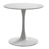 HFFAIWM Modern Runden Weißer Top-Tisch Einfach Freizeit Esstisch Nordisch Kaffetisch Milchtee Verhandeln Tisch Tulpe Balkon Kleiner Runder Und Stühle(Size:70cm,Color:Weiß)