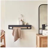 Tikamoon Clea - Wandhandtuchhalter aus schwarzem Terrazzo