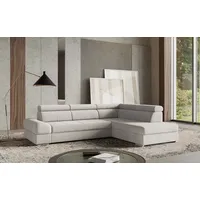 sit&more Ecksofa »Broadway L-Form«, mit verstellbaren Kopfteilen, wahlweise mit Bettfunktion grau