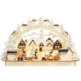 SIKORA LB81 beleuchteter LED Schwibbogen aus Holz, sanft beleuchtet für ein weihnachtlich festliches Zuhause - 2 Jahre Gewährleistung - mind. 14 Tage Rückgaberecht