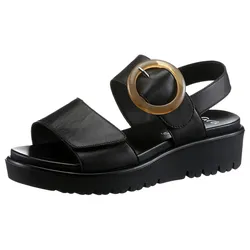 Plateausandaletten ARA "BILBAO", Damen, Gr. 40, schwarz, Nappaleder, modisch, Schuhe, Sommerschuh, Sandale, Plateauabsatzmit herausnehmbarem Fußbett