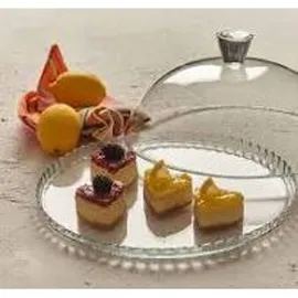 Pasabahce Patisserie aus Glas 32x32x1,5 cm mit Deckel Rund