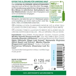Logona Bio-Minze & Salicylsäure Klärendes Gesichtswasser 125 ml