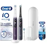 Oral B iO Series 8 violet ametrine + 2. Handstück black onyx + Aufsteckbürste 3 St.