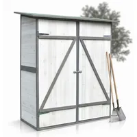 MuCoLa Gartenhaus 1,4 x 1,4 m Weiß/Grau