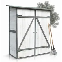 MuCoLa Gartenhaus 1,4 x 1,4 m Weiß/Grau