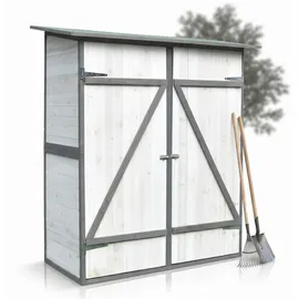 MuCoLa Gartenhaus 1,4 x 1,4 m Weiß/Grau