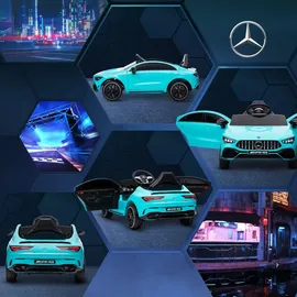 aiyaplay Kinder Elektroauto Mercedes-Benz AMG CLA 45 hellblau (1-tlg)