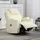 Homcom Relaxsessel mit Massagefunktion Leder 99 x 106 x 89 cm Cremeweiß elektrisch, drehbar