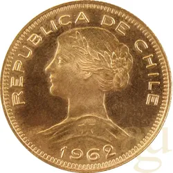 100 Pesos Goldmünze Chile Liberty
