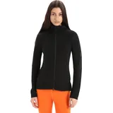 Icebreaker Damen ZoneKnit Hoodie Jacke (Größe L, schwarz)