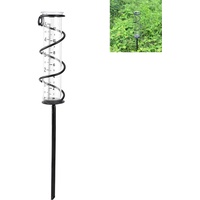 Jiakalamo Regenmesser für den Außenbereich, aus Glas, Regenmesser aus Glas, Regenmesser aus Glas mit Metallspieß, Regenmessrohr mit klarer Skala, für Garten, Rasen