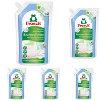 Frosch Sensitiv-Weichspüler Baumwollblüte, 1 l (Packung mit 5)
