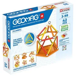Geomag Classic Blocks Recycled, Magnetbausystem, 42 Teile