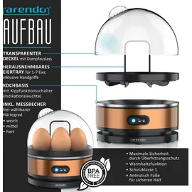 Arendo Frühstücksset 1,5 l Kupfer