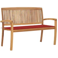 vidaXL Stapelbank 128,5 x 0 x 0 cm Rot