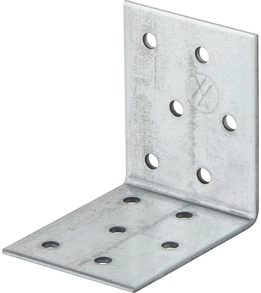 Winkelverbinder verzinkt ohne Rippe, 60x60x50mm, Stärke 2mm