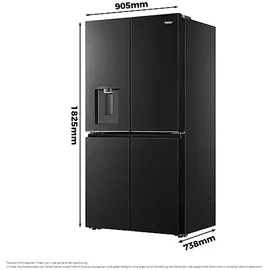 Haier HCR79F18CHMB French Door (700 l, 1825 mm hoch, Schwarz)