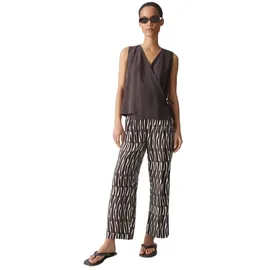 Opus Marou bamboo Wide Leg Hose Dunkelbraun 36