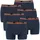 Head Basic Boxershorts Dunkelblau / Orange XXL 6er Pack