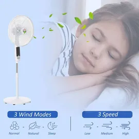 Homcom Standventilator 138 cm Weiß