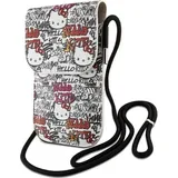 CG Mobile Hello Kitty Tasche HKOWBHDGPTE Beige Leather Tags Graffiti Cord