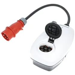Absina Wallbox Mode3 CEE Eingangskabel 0,6m / Typ2 Ausgang 11KW 8-16A, mit APP Steuerung und APP Anzeige wie Ladespannung, Ladeleistung und Ladezeit