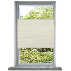vidaXL Plissee Faltrollo Rollo Plisseerollo 70x125cm Creme