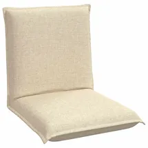 vidaXL Bodenstuhl 54 x 64 x 59 cm Creme mit verstellbarer Rückenlehne
