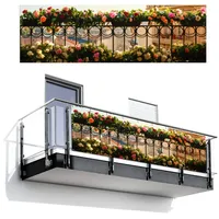 MuchoWow Balkon-Sichtschutz, Pink, Kunststoff, Rechteckig, 300x95 cm, Sonnen- & Sichtschutz, Sichtschutz Garten, Balkon Sichtschutze
