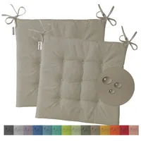 Heimtexland 2er Pack Outdoor Stuhlkissen Sitzkissen wasserabweisend wetterfest Gartenkissen