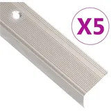 vidaXL Treppenkantenprofile in L-Form 5 Stk. Aluminium 90cm Champagner
