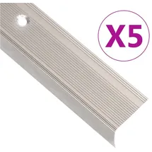 vidaXL Treppenkantenprofile in L-Form 5 Stk. Aluminium 90cm Champagner