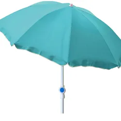 Sonnenschirm rund Ø2m petrol Polyester knickbar UV Schutz