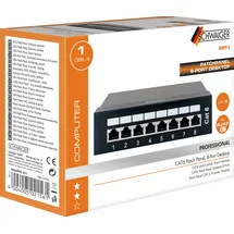Schwaiger 8-Port Patchpanel CAT 6 für RJ45